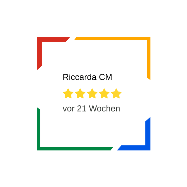 Bewertung von Ricarda CM mit fünf Sternen, veröffentlicht vor 21 Wochen.
